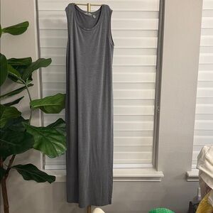 Athleta Layered Gaia Maxi Dress Loungewear Sleeveless Tank: Gray, Small